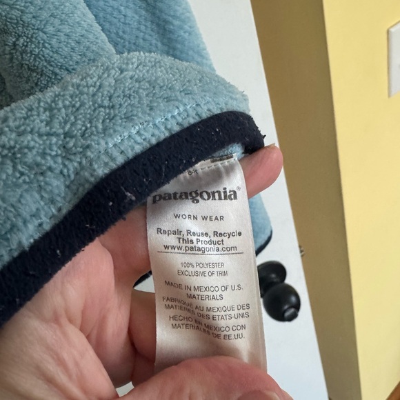 Patagonia Synchilla Snap-T Fleece Pullover Women’s Blue Lightweight Jacket - Picture 3 of 4